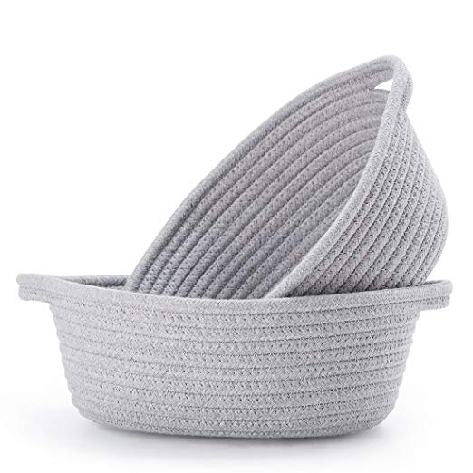  Cotton rope Soft storage bins Boxes Baskets