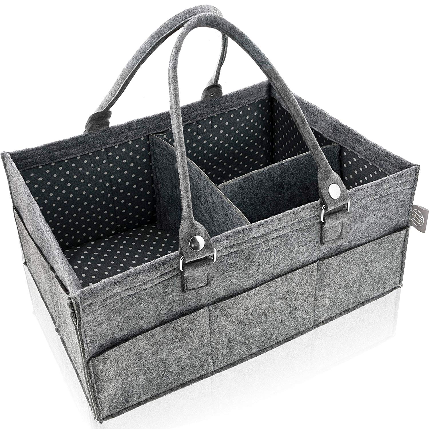 Diaper Caddy Organizer Rope Nursery Storage Bin for Boys and Girls