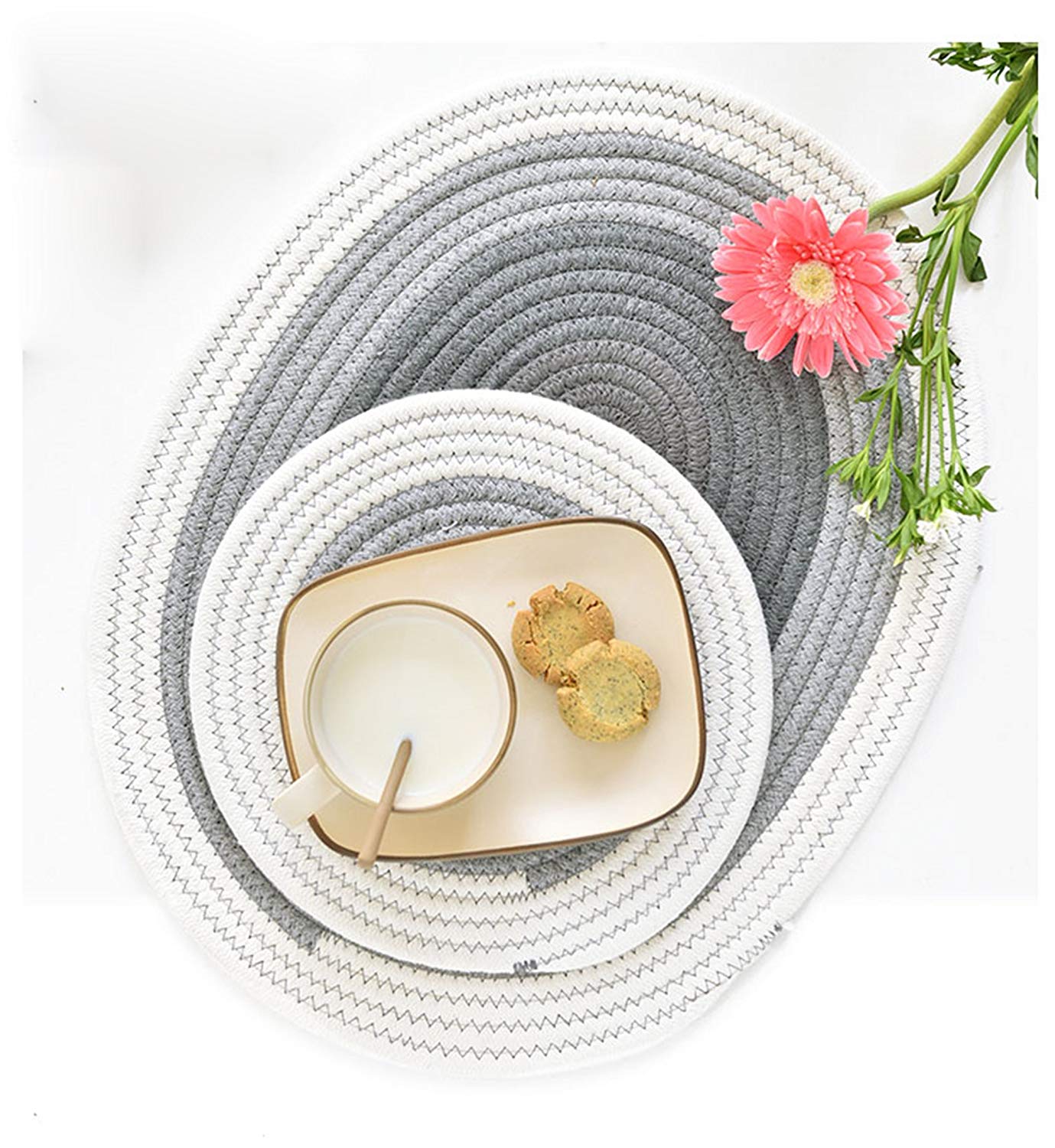 Graceful Dinner Mat Set of 2 Cotton Rope Home Decor